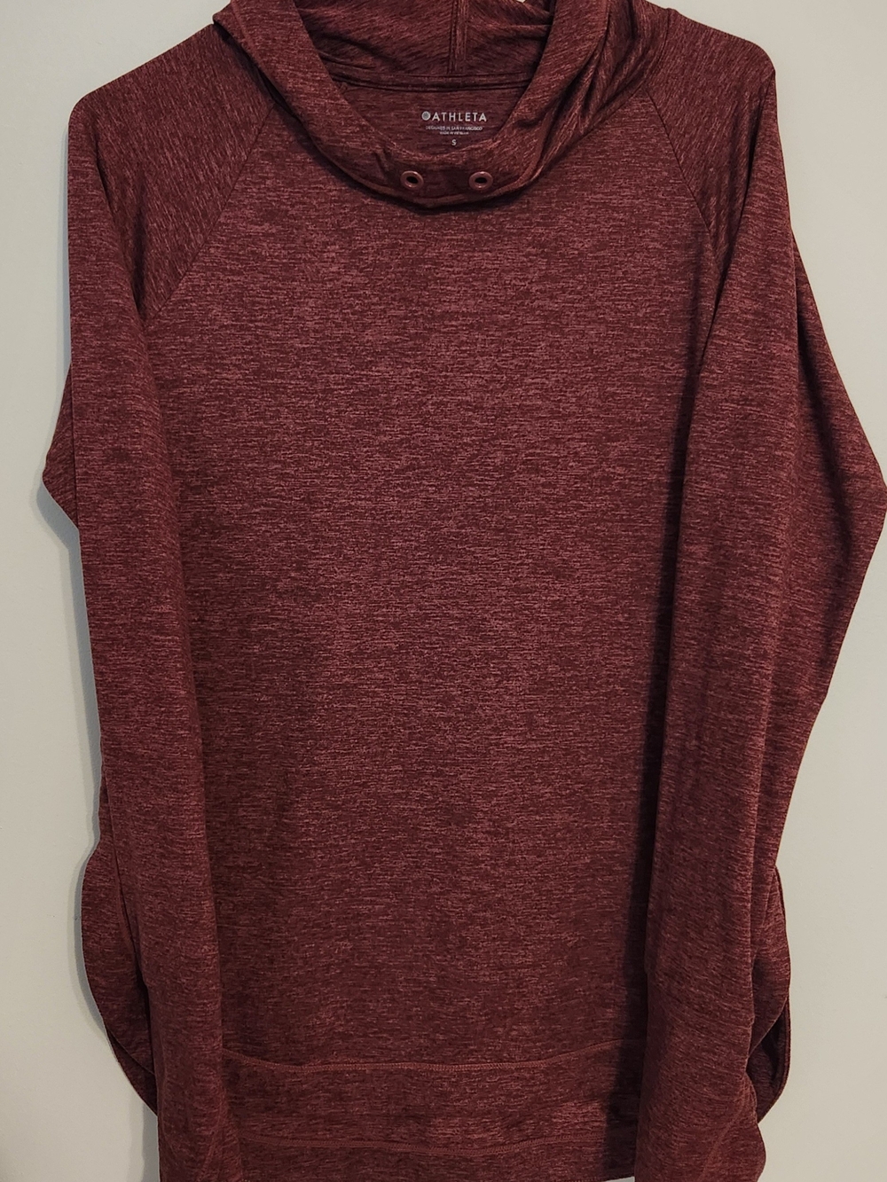 Athleta Uptempo Hoodie Sweatshirt Small Burgundy Red